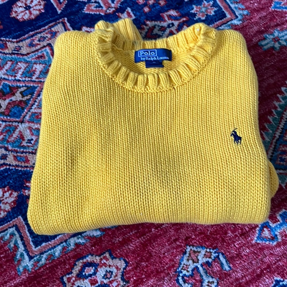 Yellow Ralph Lauren boys cable knit sweater
